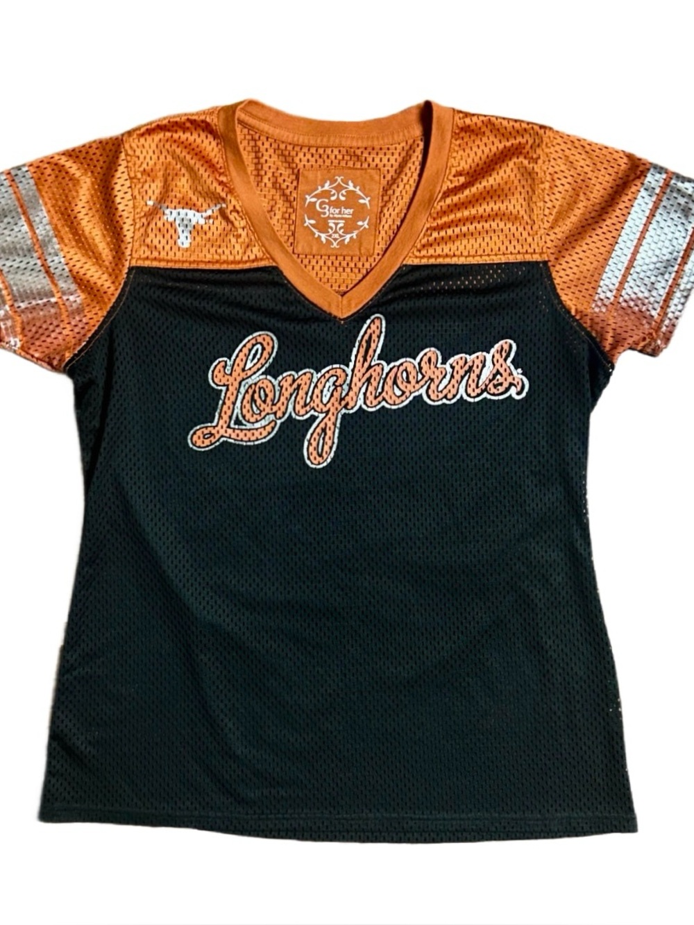 G for Her by Alyssa Milano ~ TX Longhorns ~ 2X- Large ~ Black & Orange ~ Shirt